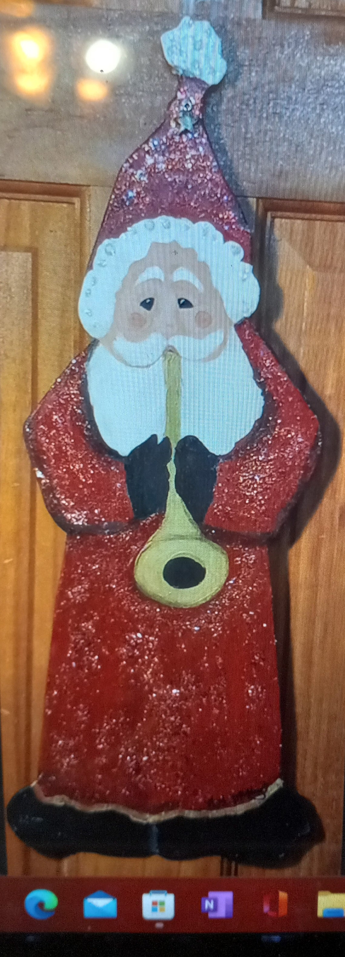 Santa Playing His Horn